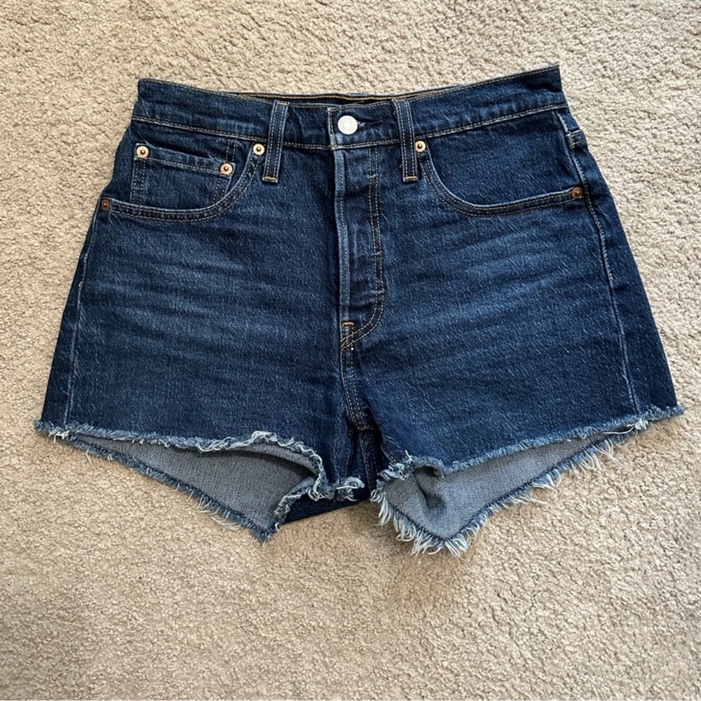 Levi’s 501 Denim Shorts Dark Wash